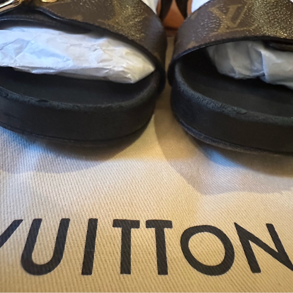 Louis Vuitton Monogram Sandals. Original Receipt, Dust Bags, Box. - Picture 4 of 10